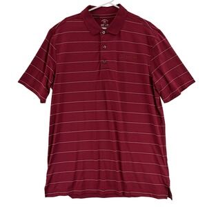 Mercedes-Benz of Honolulu Polo Shirt Mens XL Maroon Stripe Monterey AMG Golf
